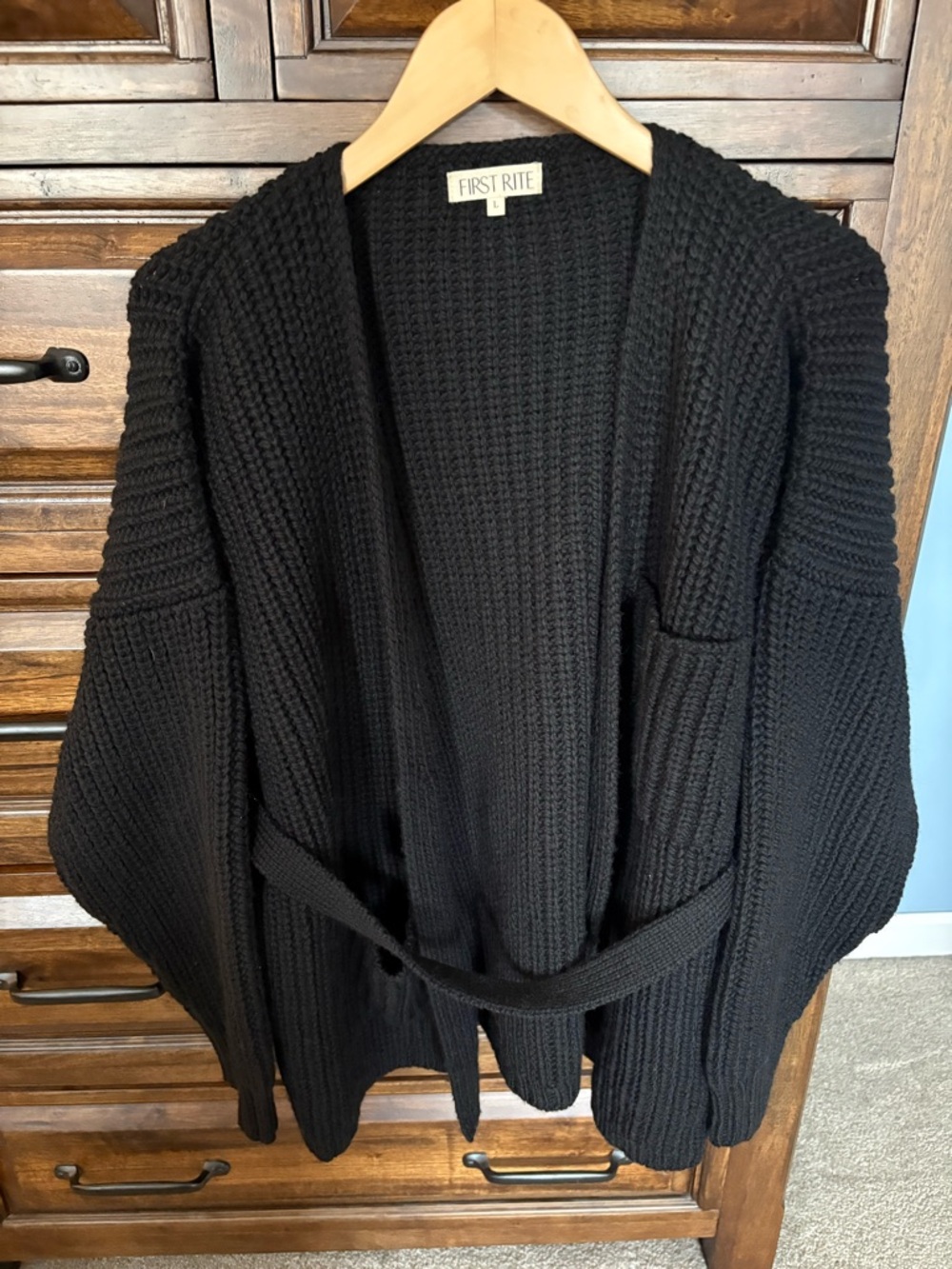 First Rite Black Ribbed Knit Sweater - Picture 4 of 6